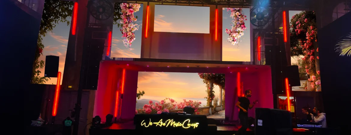 The power of Artificial Intelligence for creating LED screen backdrops for events